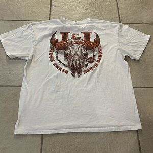 Harley Davidson White Shirt J&L Sioux Falls, South Dakota Mens Size XL
